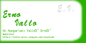 erno vallo business card